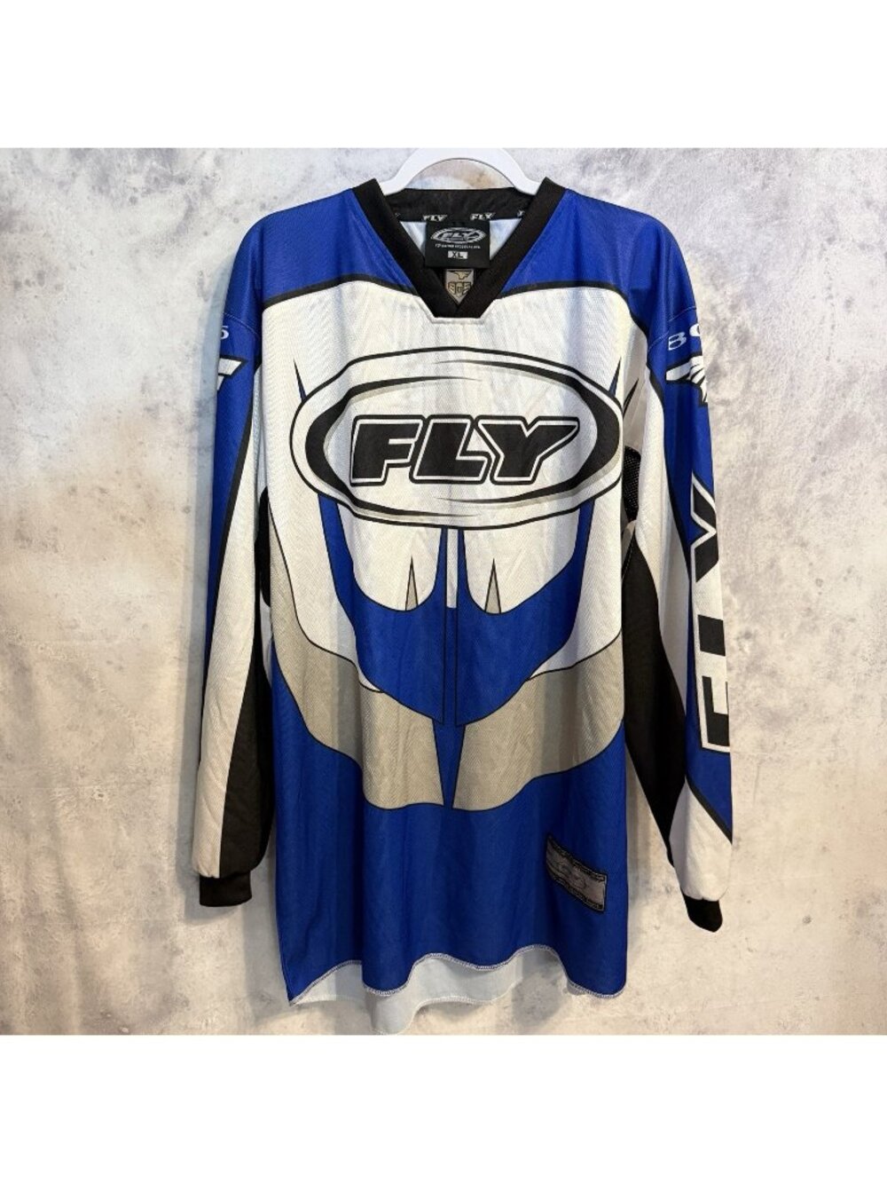 Vintage Fly Racing 805 Motocross Jersey Mens XL Blue/White Long Sleeve